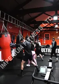 group boxing camp training session